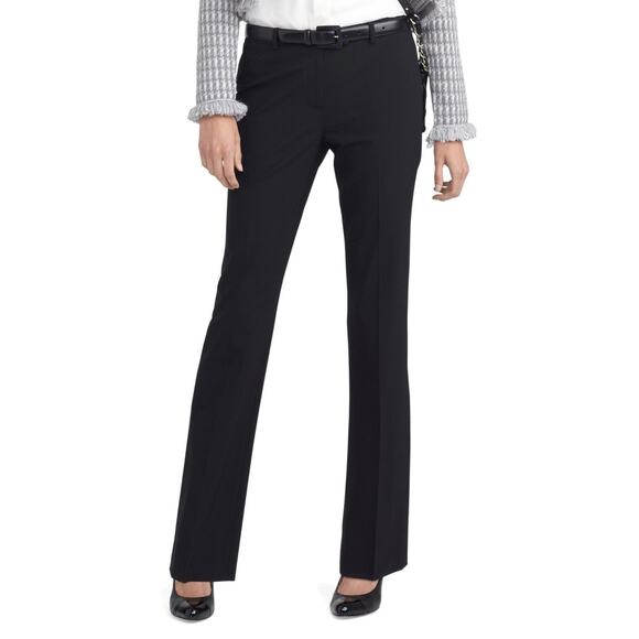 Brooks Brother's Lightweight Wool Stretch Lucia Trousers Black Women's Size 8 - Picture 1 of 5
